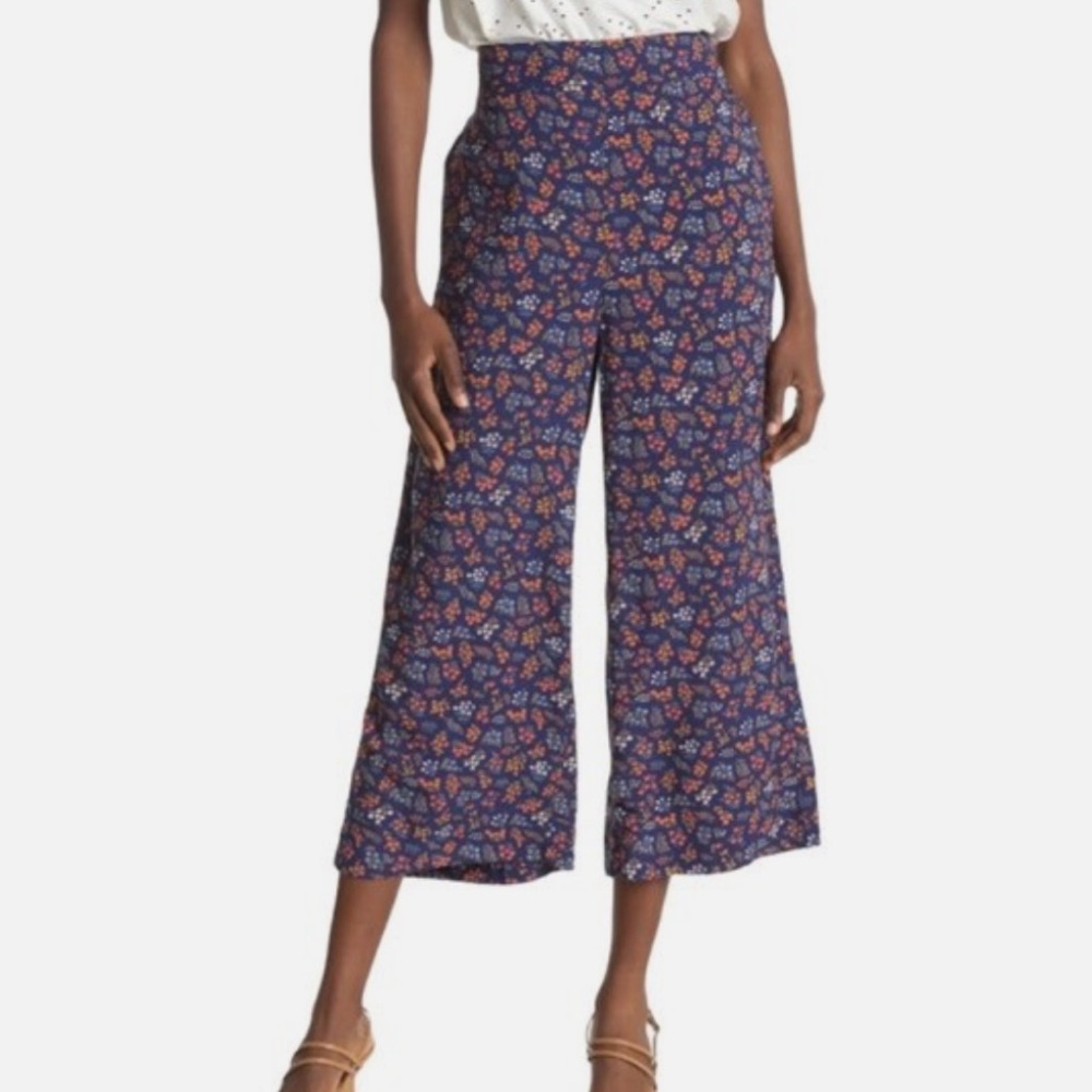 Madewell Women’s Garden Party Floral Wide Leg Crop Pants